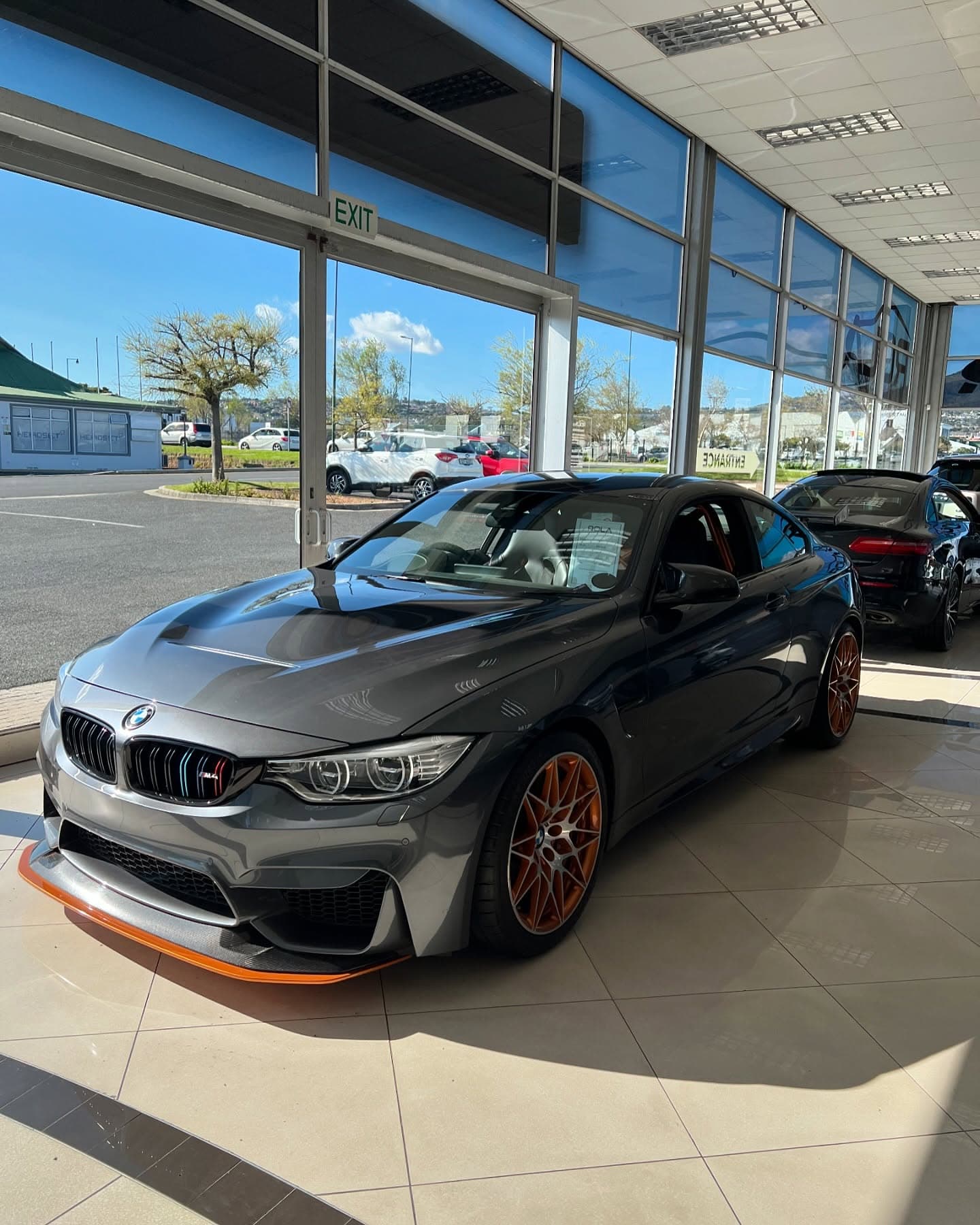 BMW M4 GTS showroom front three-quarter