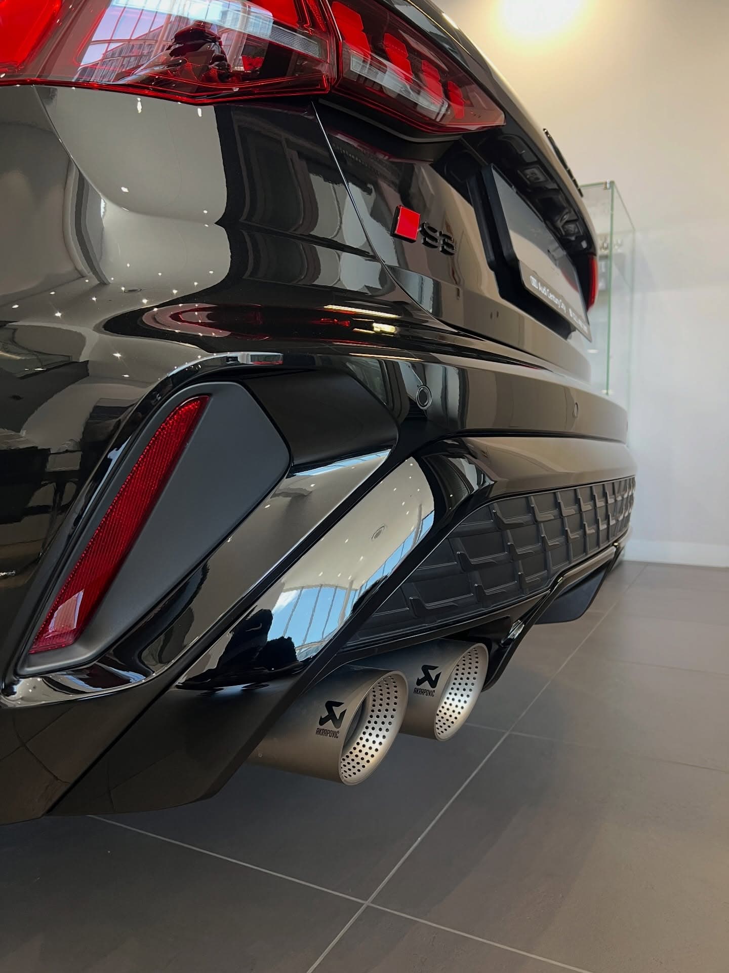 Audi S3 rear exhaust detail